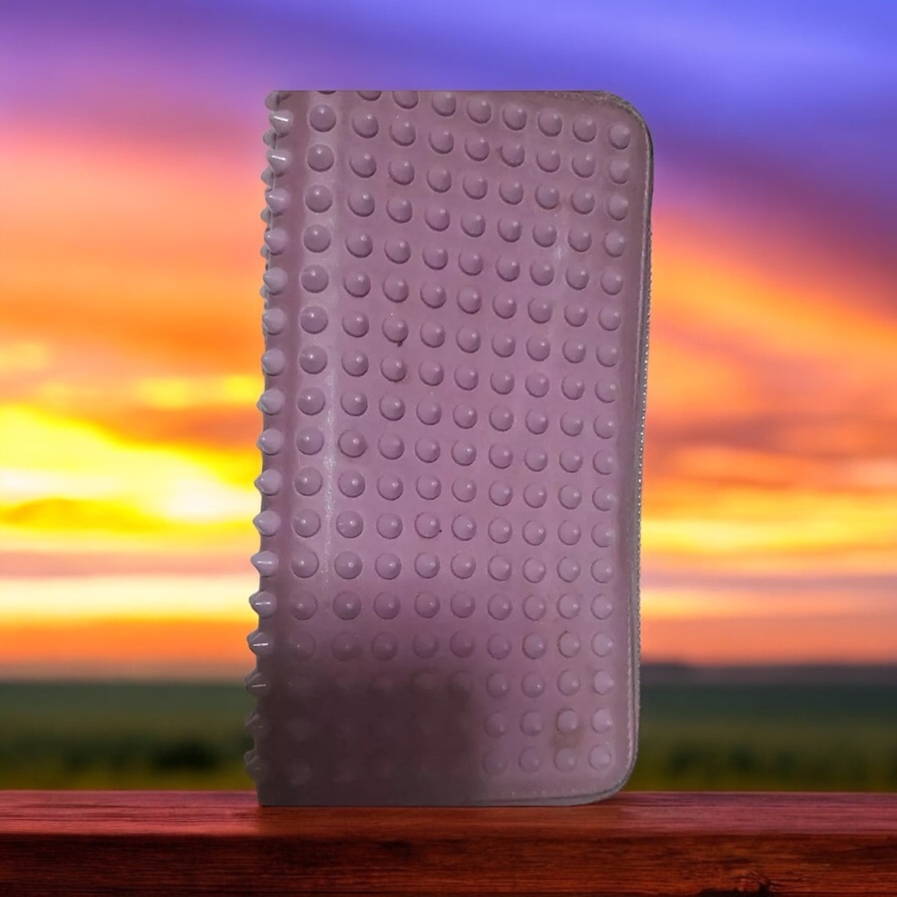 UC Christian Louboutin Purple Leather Long Wallet Some Minor Callouts On Side